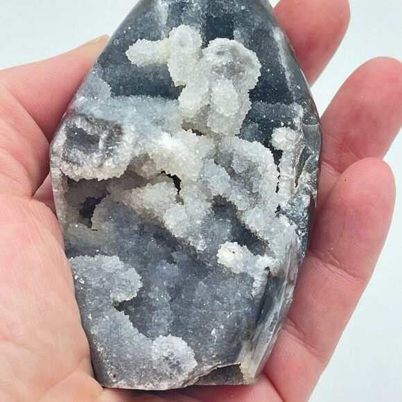 Sphalerite mountain Freeform druzy crystal stone 4” half raw specimen - Picture 9 of 9
